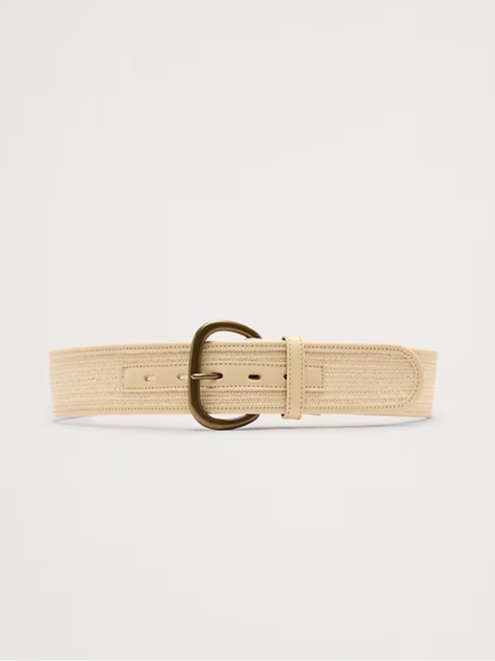 Banana Republic STRETCH-WOVEN WAIST BELT, Sz M, Color: Natural Beige